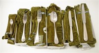 Christofle sterling silver "Perles" cutlery set