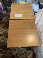 2- WOOD END TABLES