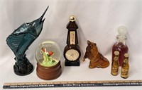 Vintage Lot-Swordfish/Dog/Clock/Musical Globe-AVON
