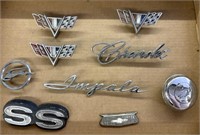 Vintage Chevrolet Car Emblems and Cap : Impala,