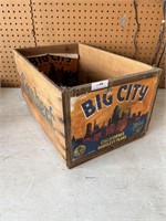 Vintage Big City Fruit Pear Wooden Crate -