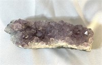Amethyst quartz crystal geode specimen, 6"