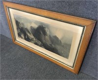Unique Mountain Scene Framed Art