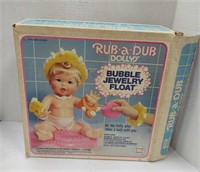Rub-a-dub Dolly's bubble jewelry float, in box,