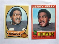 2 Leroy Kelly Topps Cards 1970 & 1971