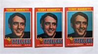 3 1971 Topps Terry Hanratty Steelers Cards #30