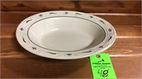 WT oval serving tray- green