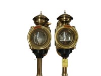 Pair of electrified coach lamps