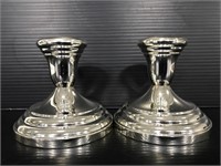F.B. Rogers silver plate candlestick pair