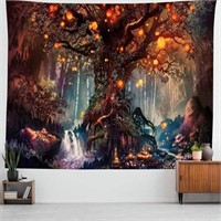 $25  Magic Forest Tapestry Fantasy Tree of Life 80
