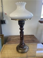 Hurricane style table lamp