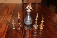 Egyptian Hand Blown Glass Perfume Bottles