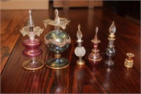 Egyptian Hand Blown Glass Perfume Bottles