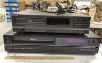 Sony CD player & Fisher VHS player