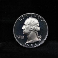 Proof 1986-s Washington Quarter 25c Grades GEM++ P