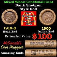 Lincoln Wheat Cent 1c Mixed Roll Orig Brandt McDon