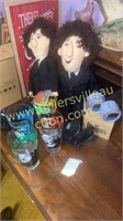 Beatles dolls, glasses & shaker set