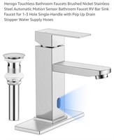 Herogo Touchless Bathroom Faucets Brushed