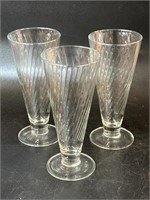 3 Ribbed Parfait Glasses