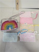 lot of little girls new zipup coin purses