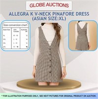NEW ALLEGRA K V-NECK PINAFORE DRESS(ASIAN SIZE:XL)