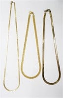 3 Gold Tone Chains