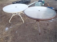(2) Rd. Patio Tables w/ Umbrella Hole -