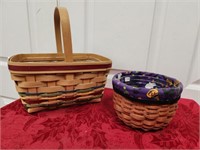 2 longaberger baskets both have liners