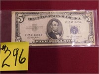 1953A $5 Silver Certificate