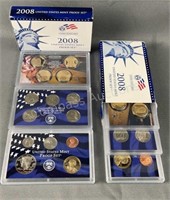 (2) 2008 US Mint Proof Sets