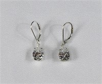 Sterling Silver and CZ Earrings