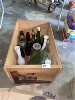 Vintage Fruit Crate & Bottles