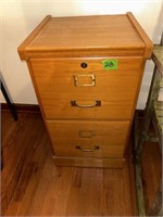 Wooden Filing cabinet.   H=28?    W= 16?   D=