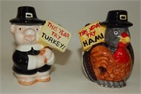 Humorous Pig & Turkey Thanksgiving Set