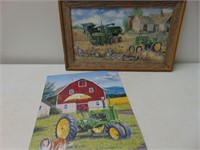 Metal Sign and Framed Farm Print