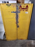 FLAMMABLE CABINET, JUSTRITE, 43"X18"X35", W/