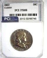 1957 Franklin PR69 Cameo LISTS $1650 IN 68+