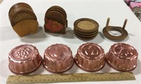 Coasters w/metal jello molds