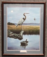 "A Great Blue Heron" Print by The Marsh Land