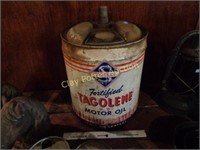 Vintage TAGOLENE 5 Gallon Oil Can