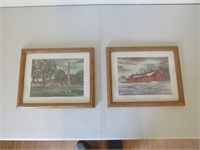 (2) Prints - Klondyke Spring & The Lancaster Depot