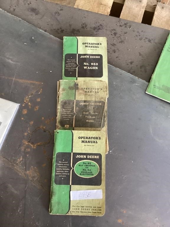 Vintage John Deere Implement Owners Manuals