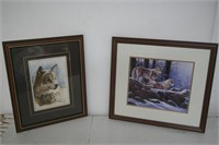 2 Framed Wolf Prints