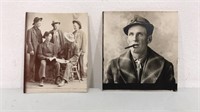 2 Vintage Photos- of Workers going over the