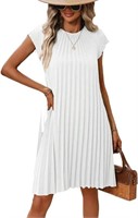 Women's Gown  Round Neck A-Line Casual Dress.Back
