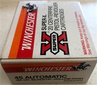 Box of Winchester Super X .45 Automatic Hollow Pt.