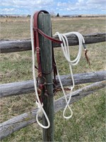 WESTERN BRIDLE W/ MECATE REINS & SNAFFLE