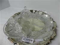 TRAY: PINWHEEL CRYSTAL BUTTER, KNIFE RESTS, ETC.