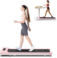 Walking Pad Treadmill  6.2MPH  Ultra Quiet  Pink