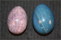 2 Decorative Stone Eggs